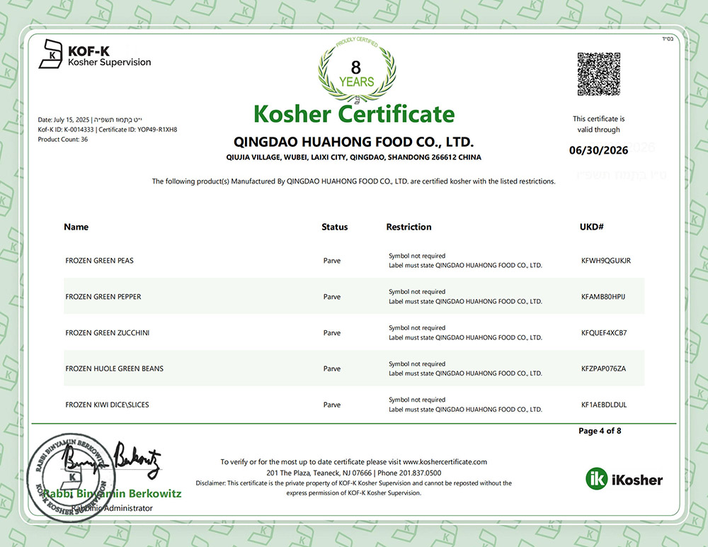 Kosher Certificate-4
