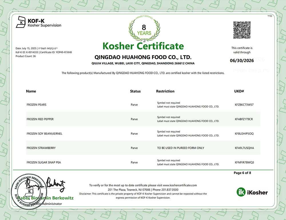 Kosher Certificate-6