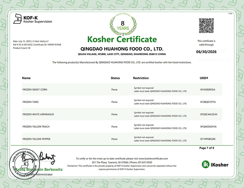Kosher Certificate-7