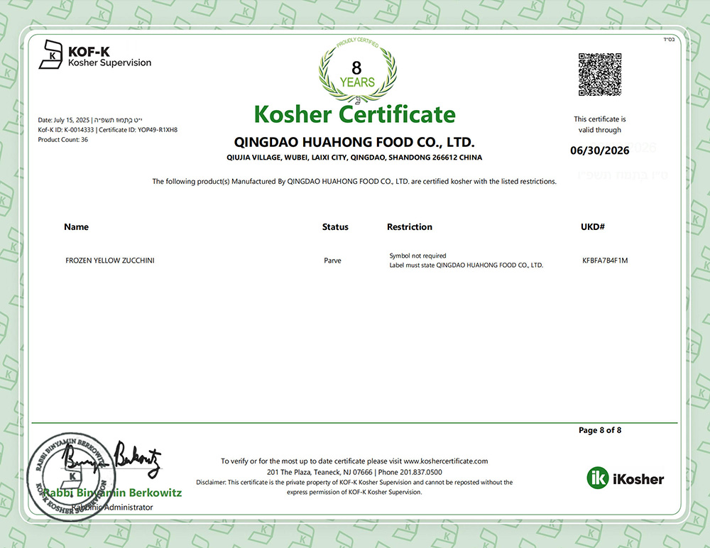 Kosher Certificate-8